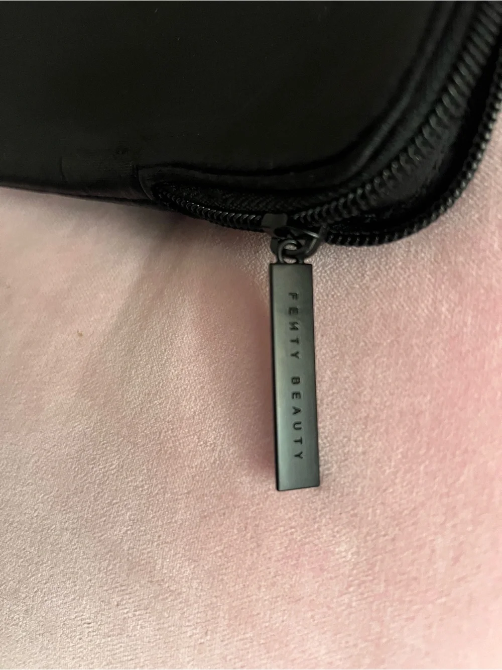 Fenty Beauty Black Embossed Zippered Laptop Sleeve